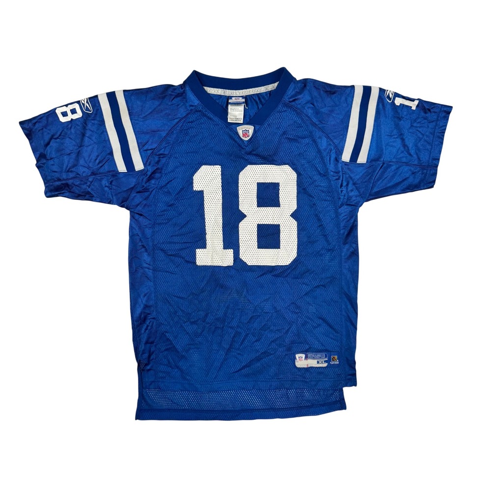 Reebok NFL Indianapolis Colts Peyton Manning 18 Youth XL Jersey Blue Football